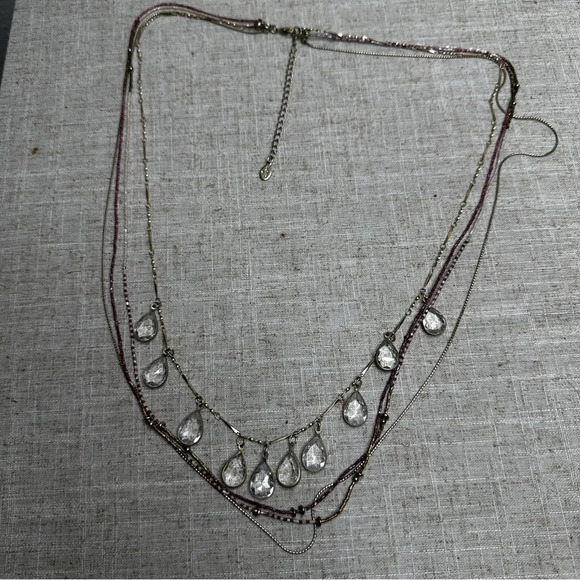 LOFT Mixed Media Multilayered Necklace - Preloved - Picture 2 of 2